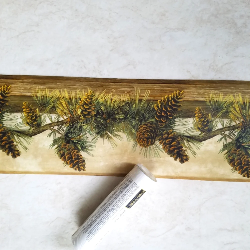 Wallpaper Border Pine Cone Pine Branches